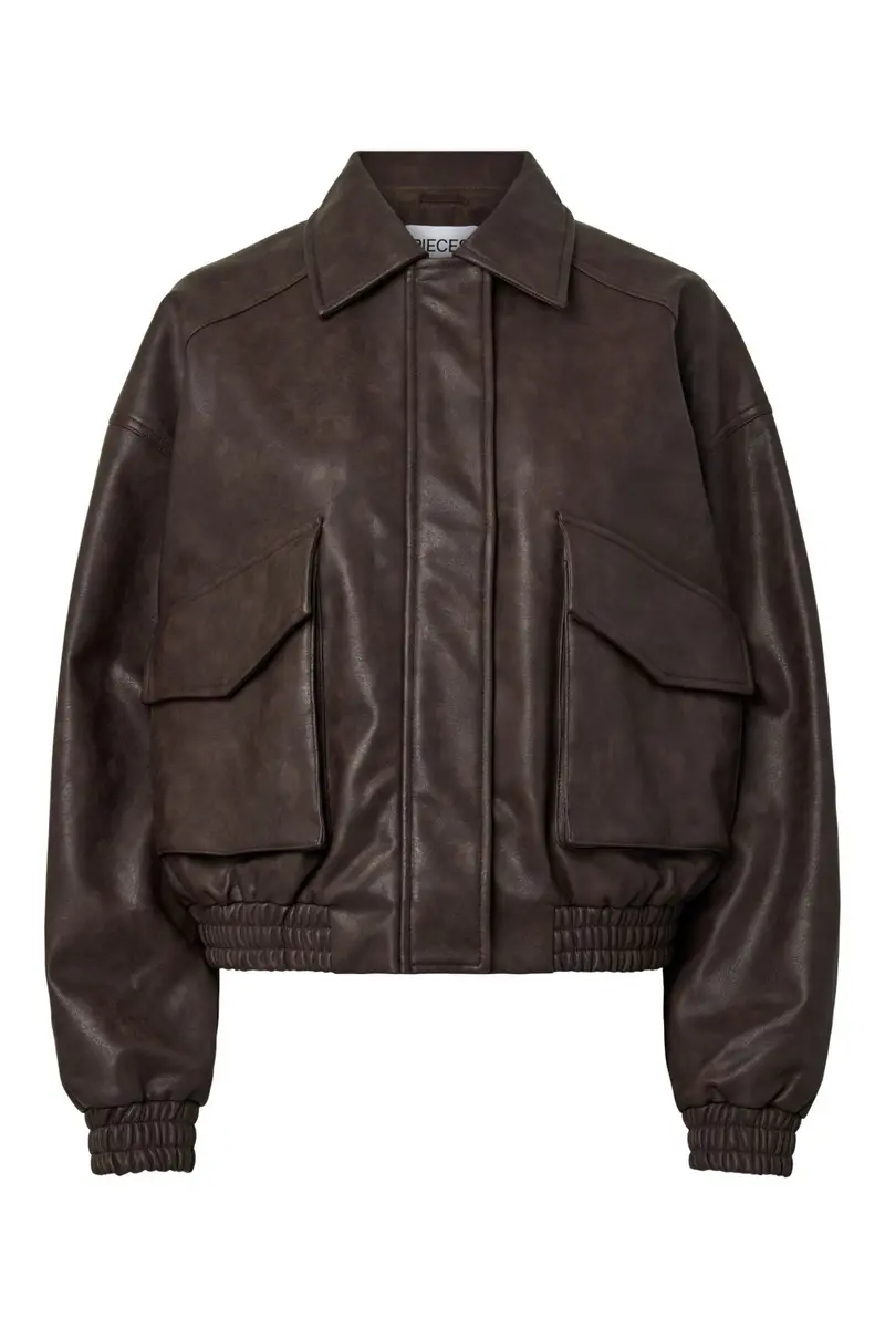 Pieces - Pcariana Bomber Jacket Wb - 5057199 Chicory Coffee