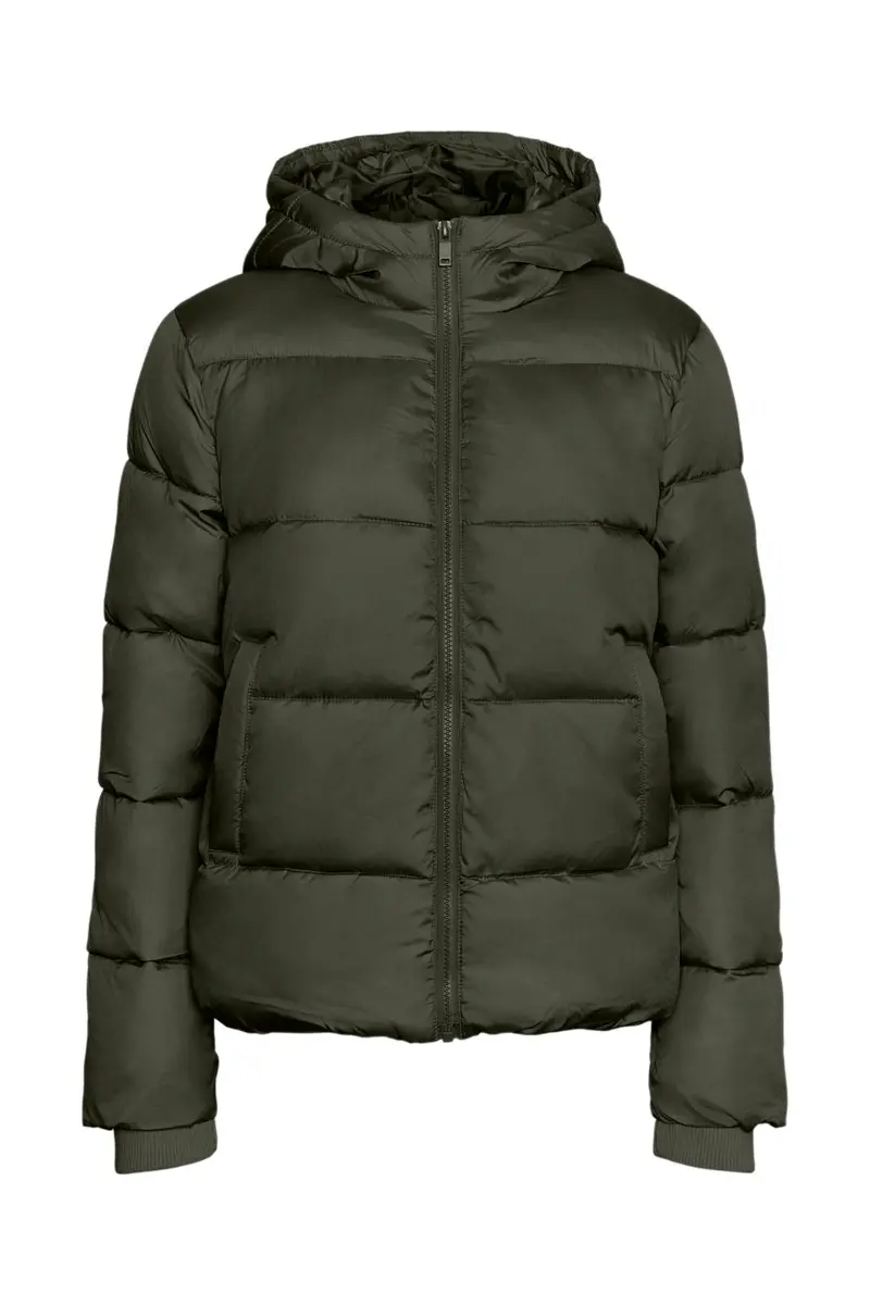 Pieces - Pcbee New Short Puffer Jacket - 4634267 Forest Night