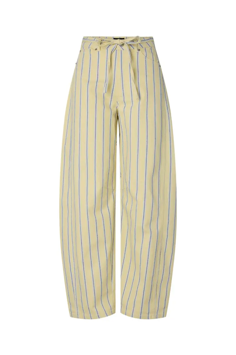 Pieces - Pcbillo Tie Barrel Jeans - 4972412 French Vanilla Cloud Dancer & Beaucoup Blue & Oyster Mushroom