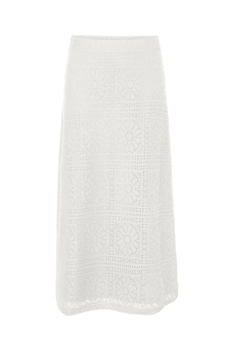 Pieces - Pcbonnie Ankle Skirt - 4938846 Cloud Dancer
