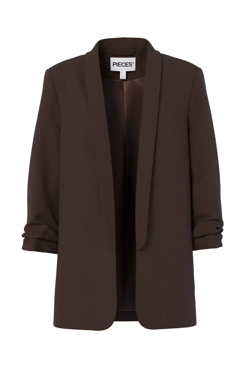 Pieces - Pcbosella 3/4 Blazer - 4802362 Hot Fudge