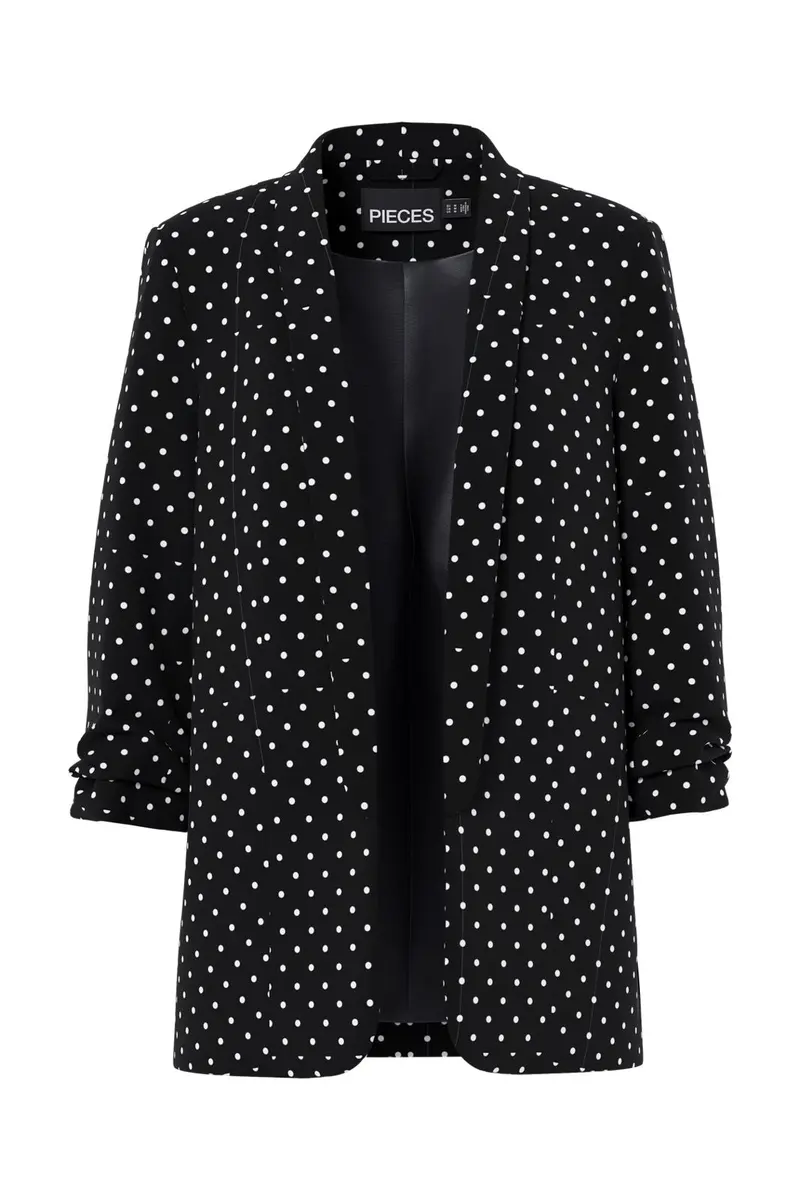 Pieces - Pcbosella 3/4 Printed Blazer - 4881492 Black New Dot