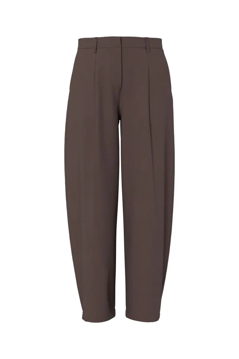 Pieces - Pcbosella Barrel Pants - 5086147 Hot Fudge