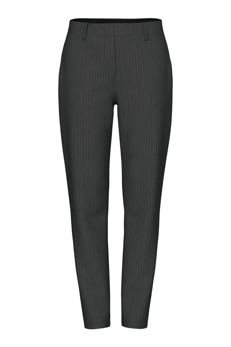 Pieces - Pcbosella Pinstripe Ankle Pant - 4857353 Magnet Pinstripe