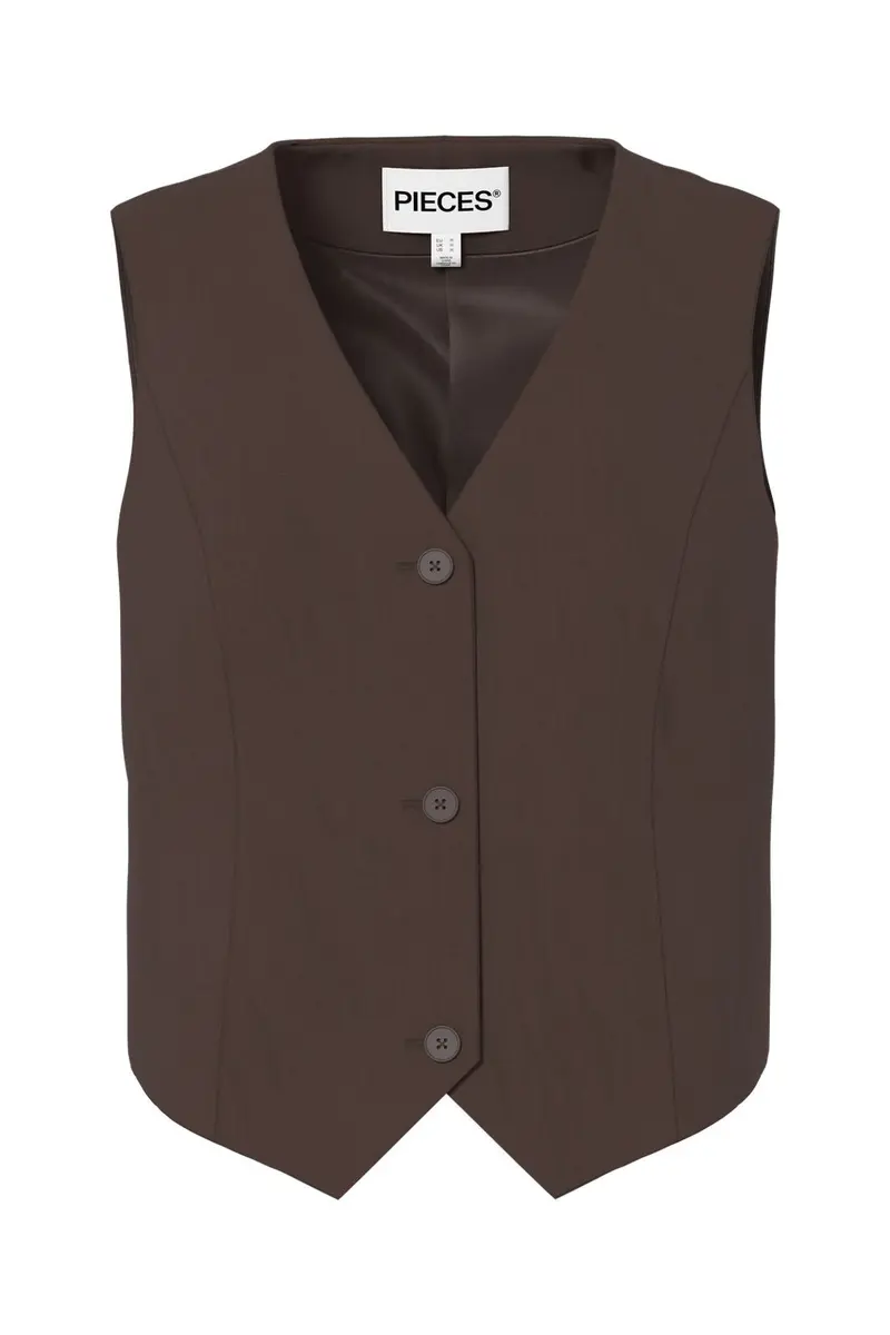 Pieces - Pcbosella Vest - 5052249 Hot Fudge