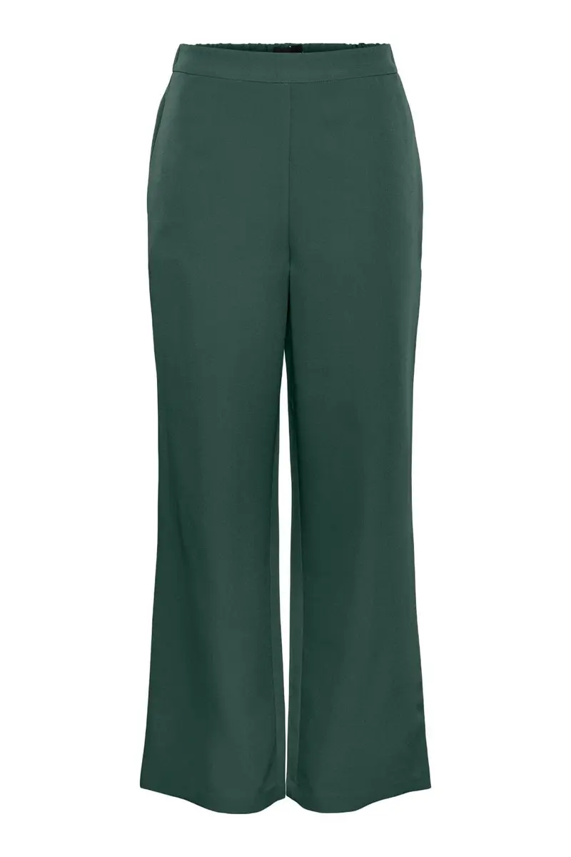 Pieces - Pcbossy Wide Plain Pant - 4266210 Trekking Green