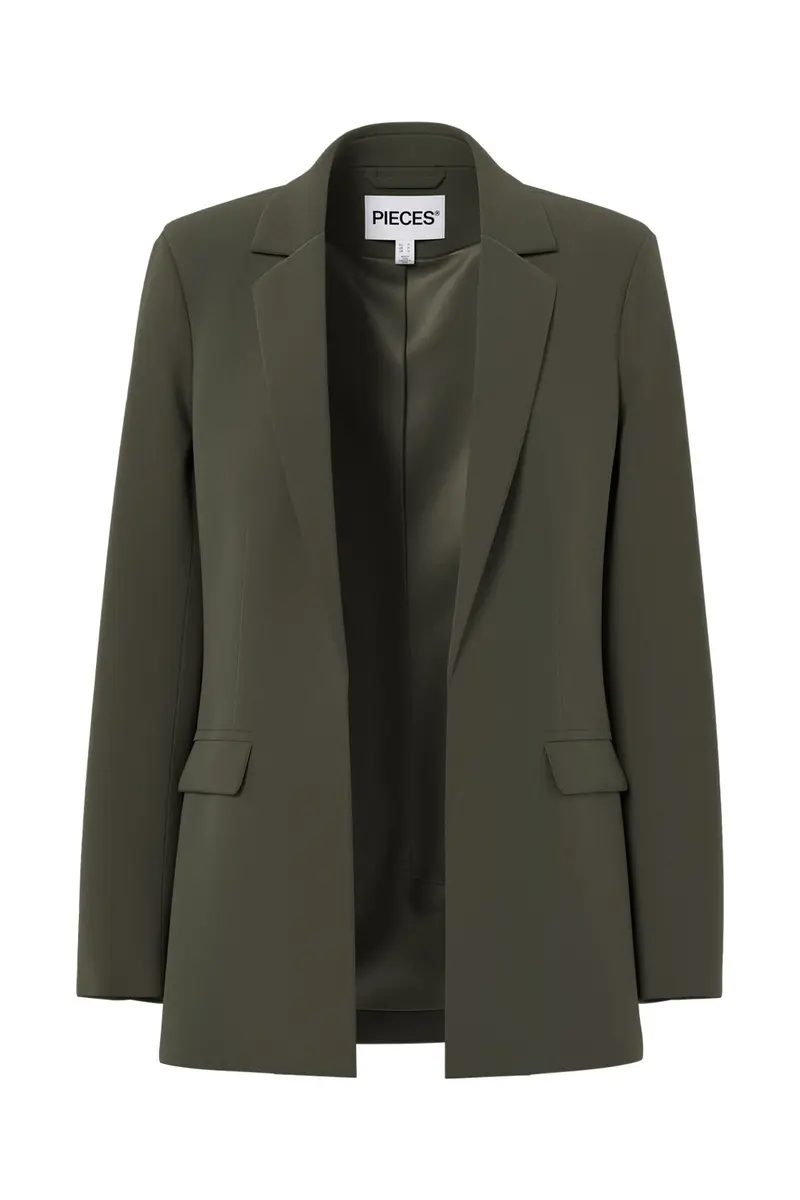 Pieces - Pcbozzy Ls Loose Blazer - 4899446 Forest Night