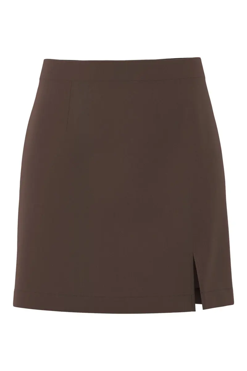Pieces - Pcbozzy Slit Skirt - 5101986 Hot Fudge