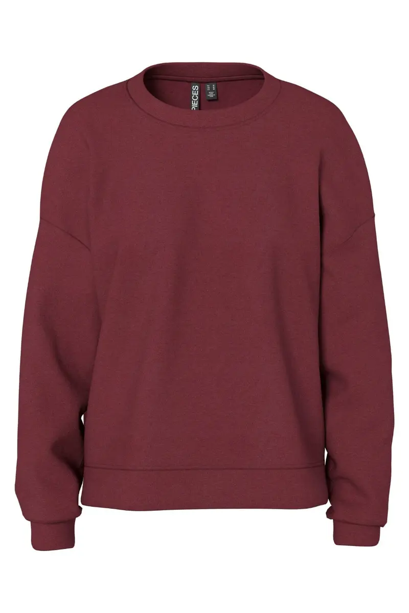 Pieces - Pcchilli Ls Loose Sweat - 4797616 Tawny Port
