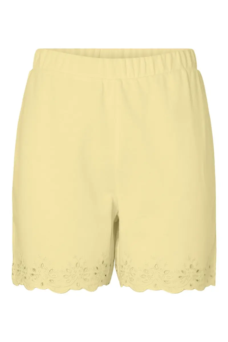Pieces - Pcchilli Summer Broderi Shorts - 5043112 French Vanilla