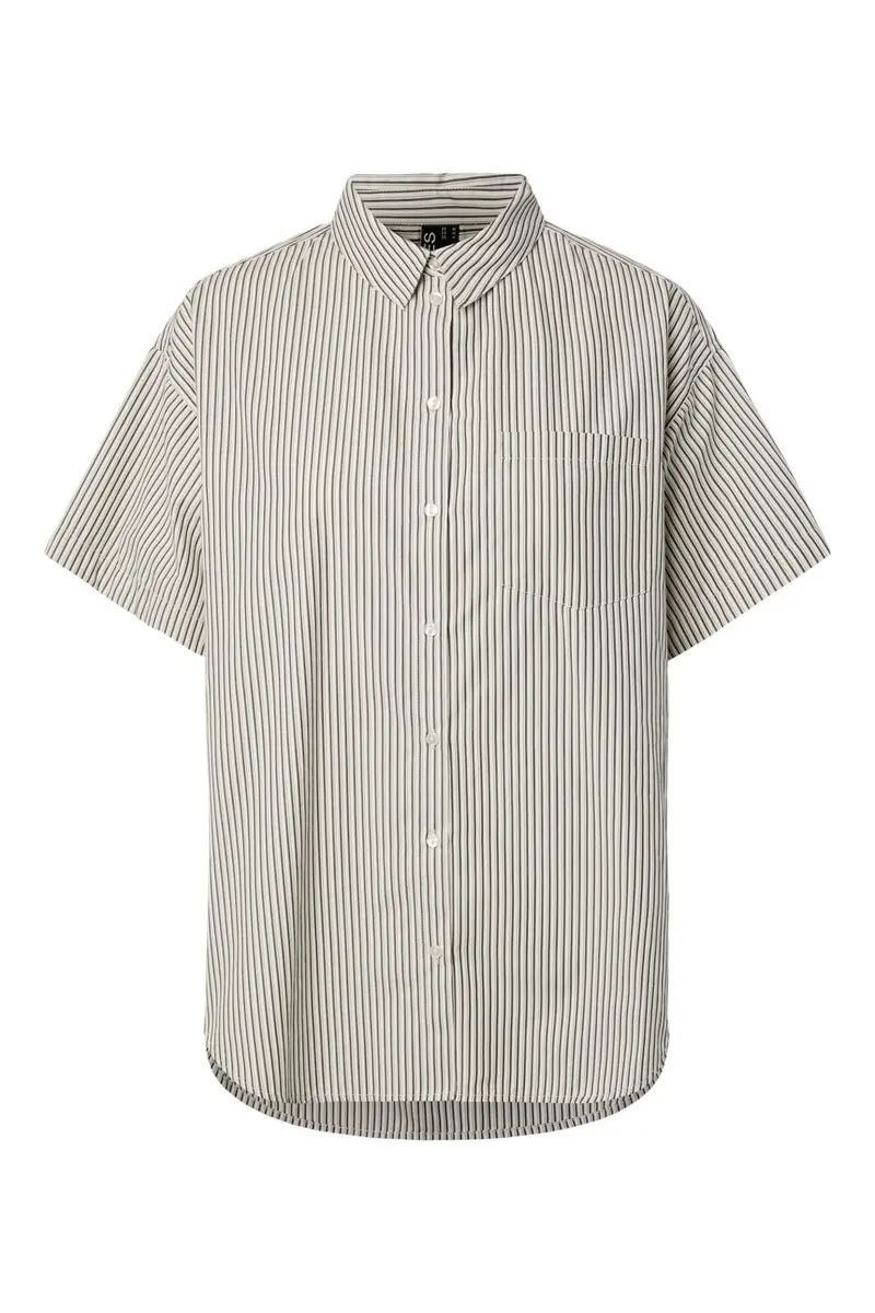 Pieces - Pcemmy Ss Loose Shirt - 5129212 Birch Delicioso