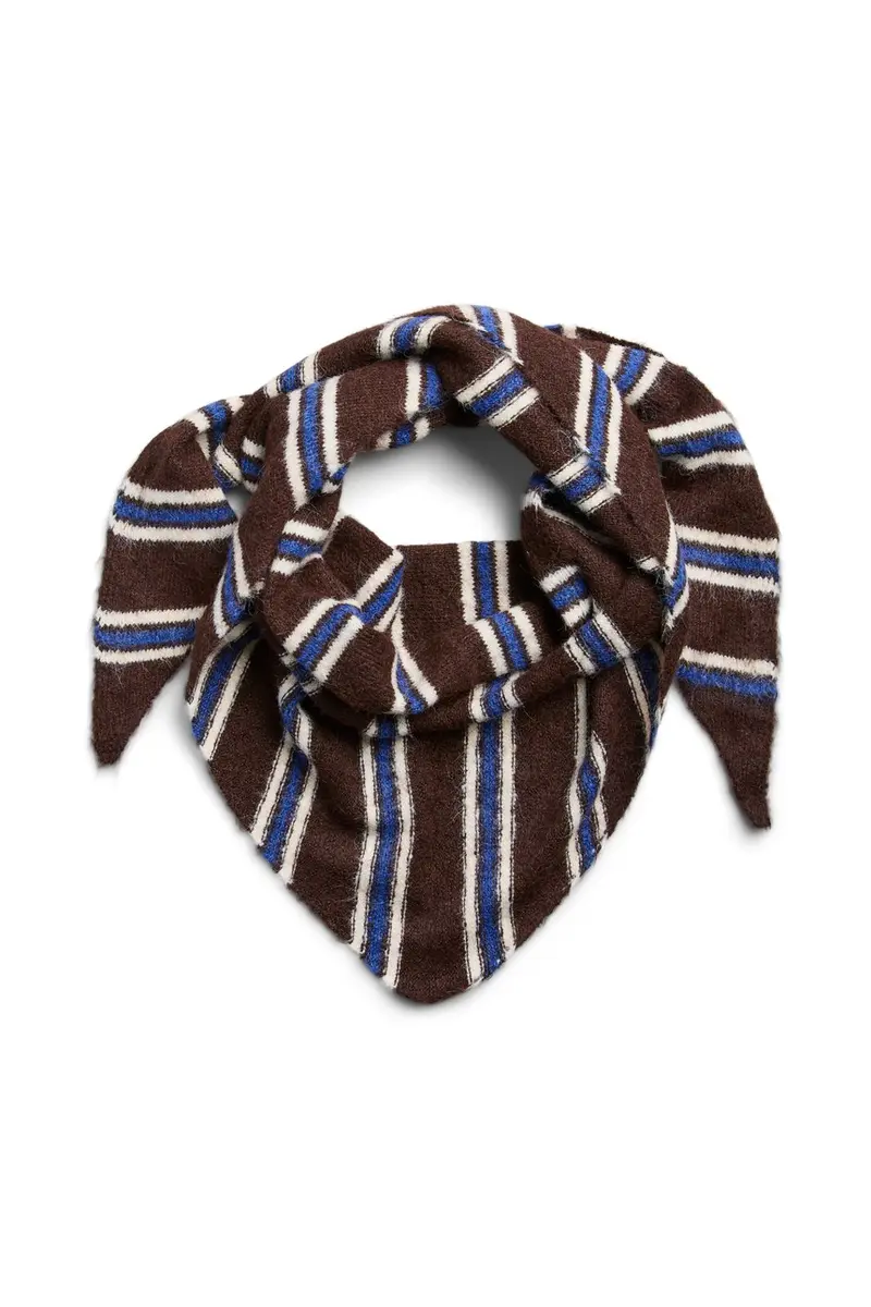 Pieces - Pcerin Triangle Scarf - 5103838 Ganache Bluing/Birch