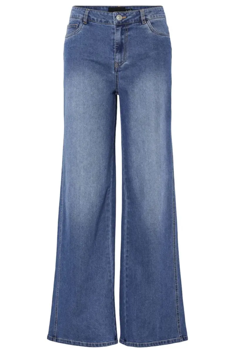 Pieces - Pcfemma Wide Denim Jeans Fsy - 4745779 Medium Blue Denim