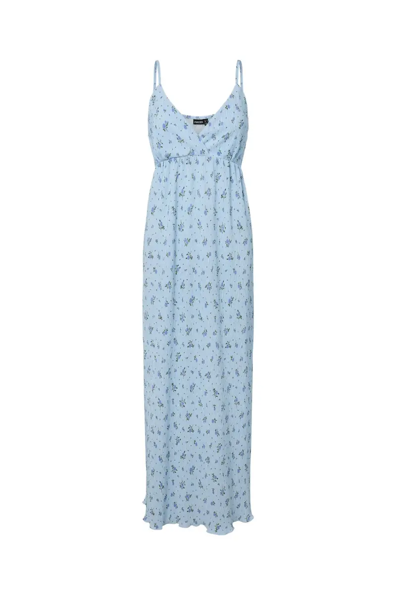 Pieces - Pcflora Sl Strap Dress Msa - 4963661 Cashmere Blue Blue Flowers