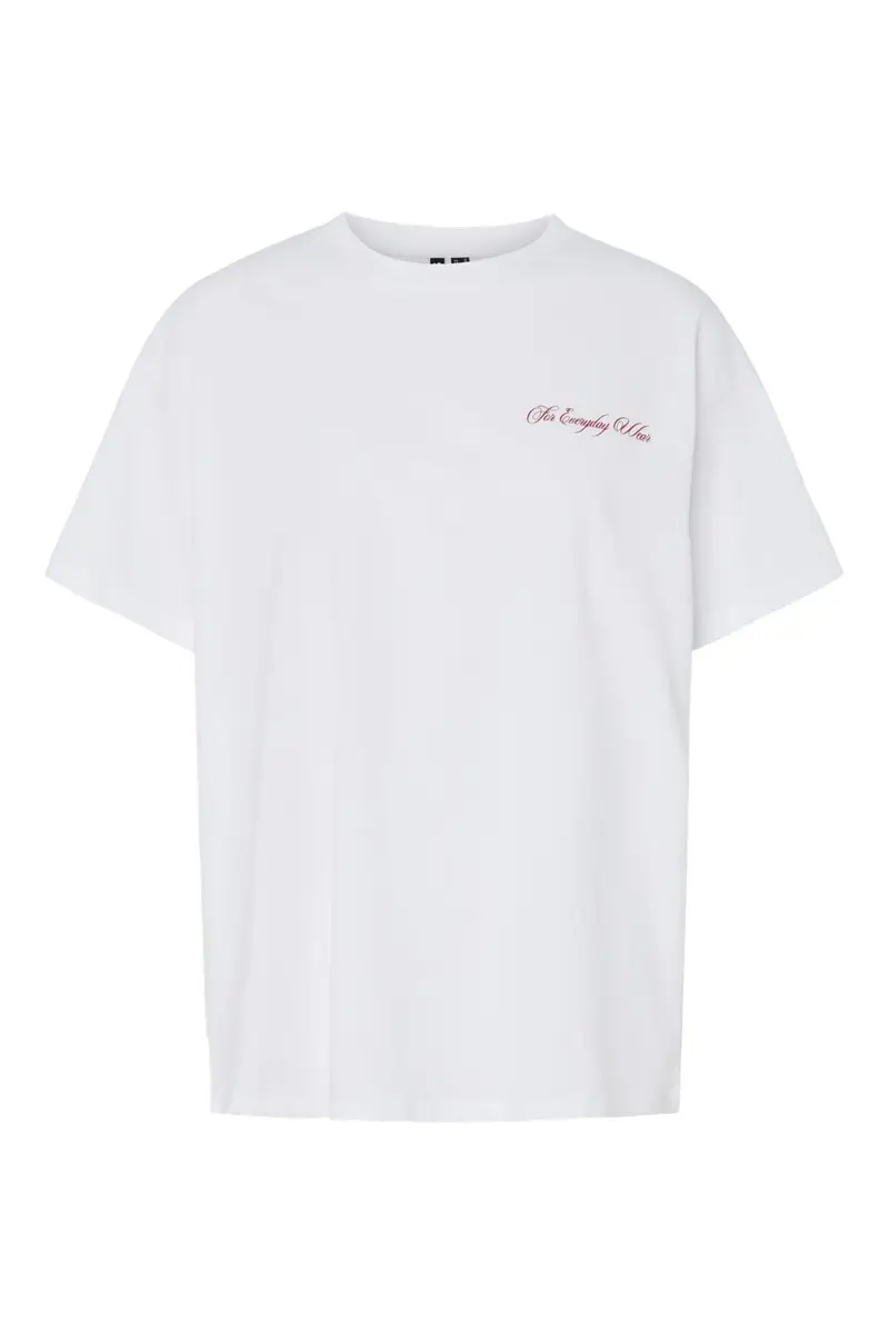 Pieces - Pcfonda Ss O-Neck Tee Fsy - 4745840 Bright White