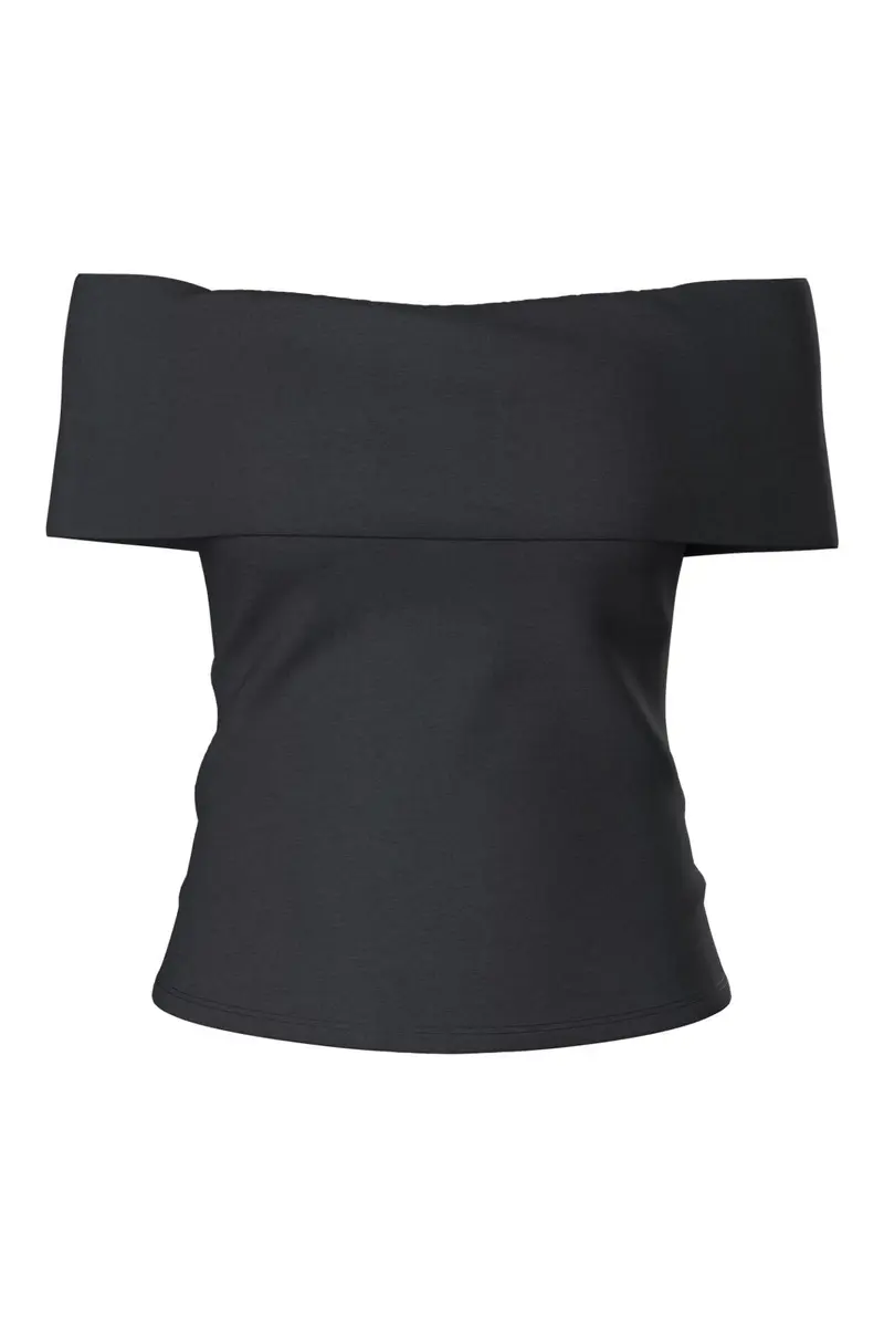 Pieces - Pcgeorgina Ss Off Shoulder Top - 5185869 Black