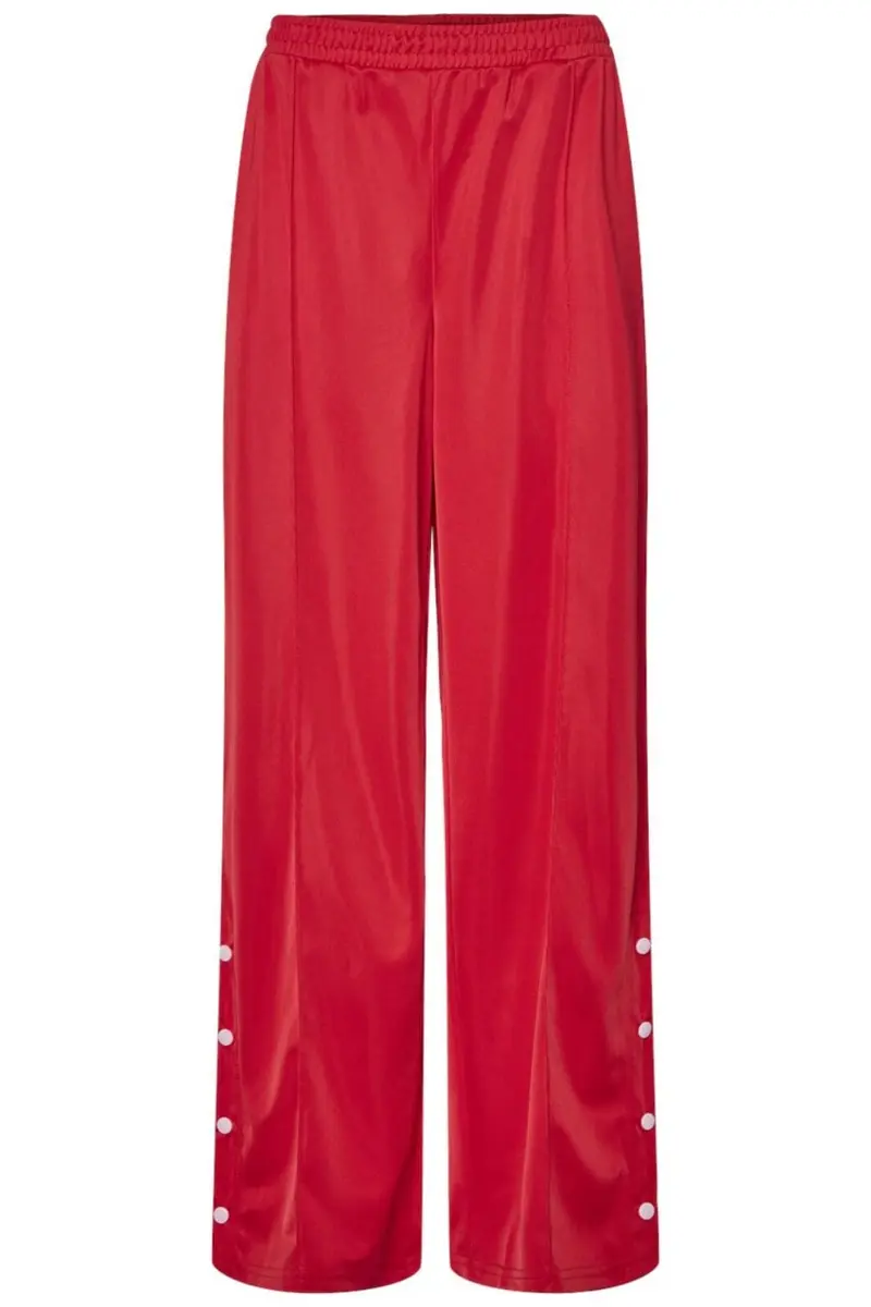 Pieces - Pcgrace Button Pants Fsy - 4756227 High Risk Red Pink-A-Boo Stripe