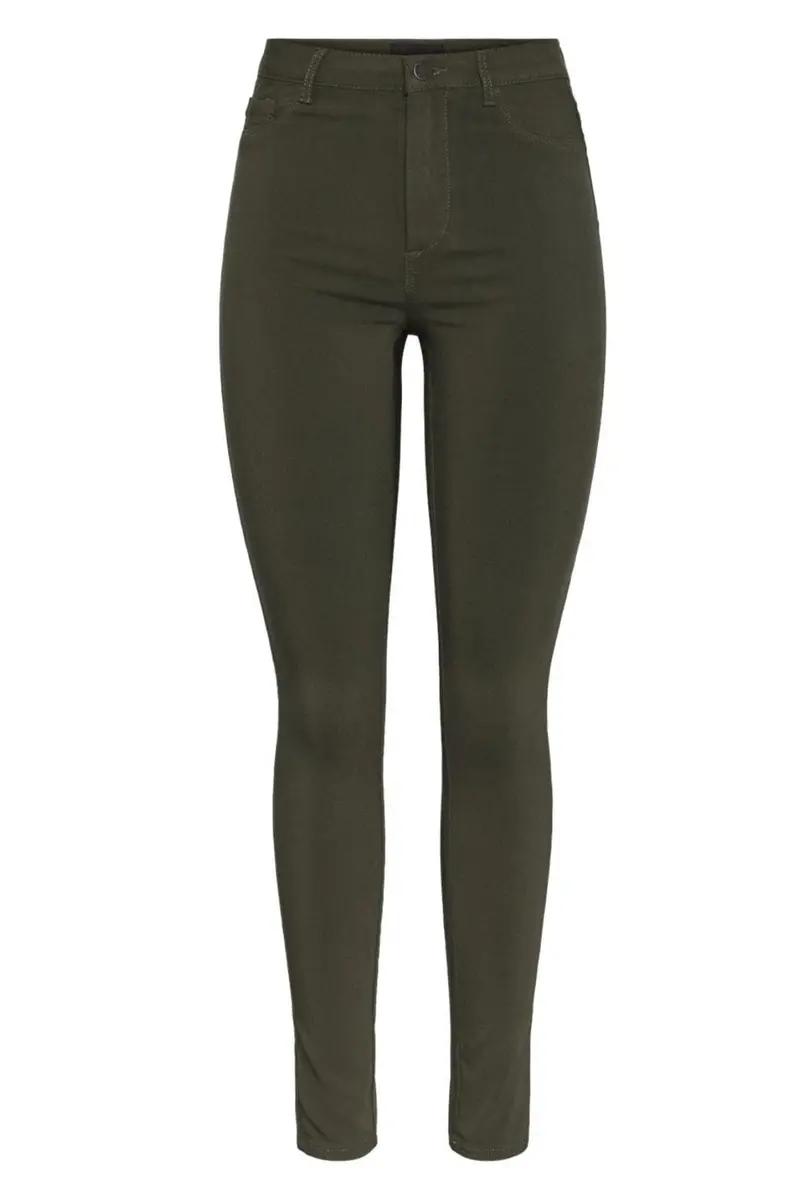 Pieces - Pchighskin Wear Jeggings - 4530982 Forest Night