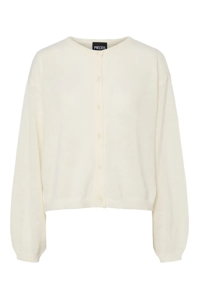 Pieces - Pcida Ls O-Neck Knit Cardigan Pwp Mm - 4767709 Cloud Dancer