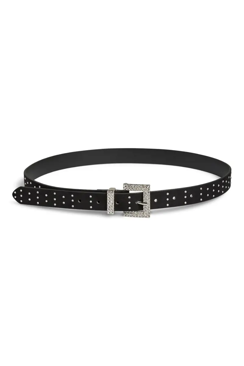 Pieces - Pcjayda Glitter Jeans Belt Bundle - 4836417 Black St1 Silver Stones