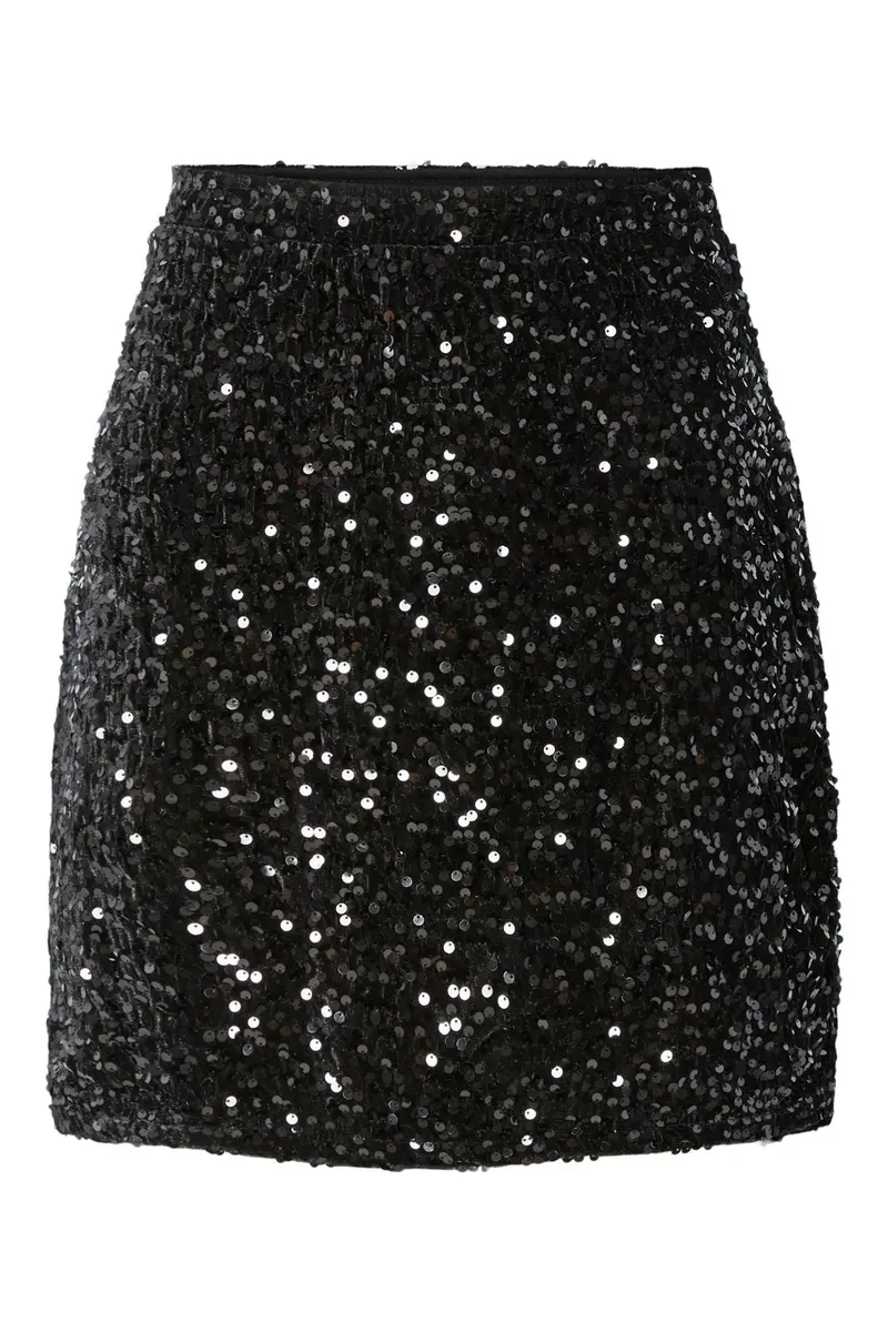 Pieces - Pckammy New Short Skirt - 5168951 Black Black Sequins