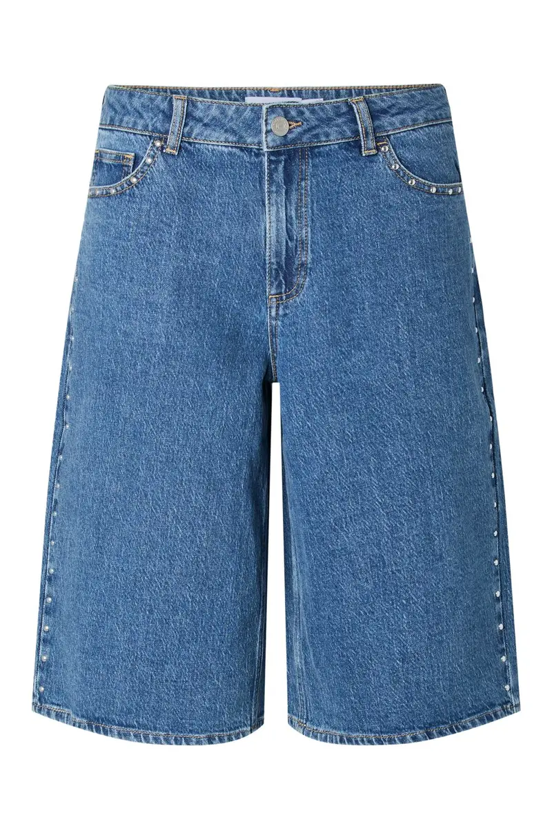 Pieces - Pckarla Denim Jorts Pp - 5040048 Medium Blue Denim