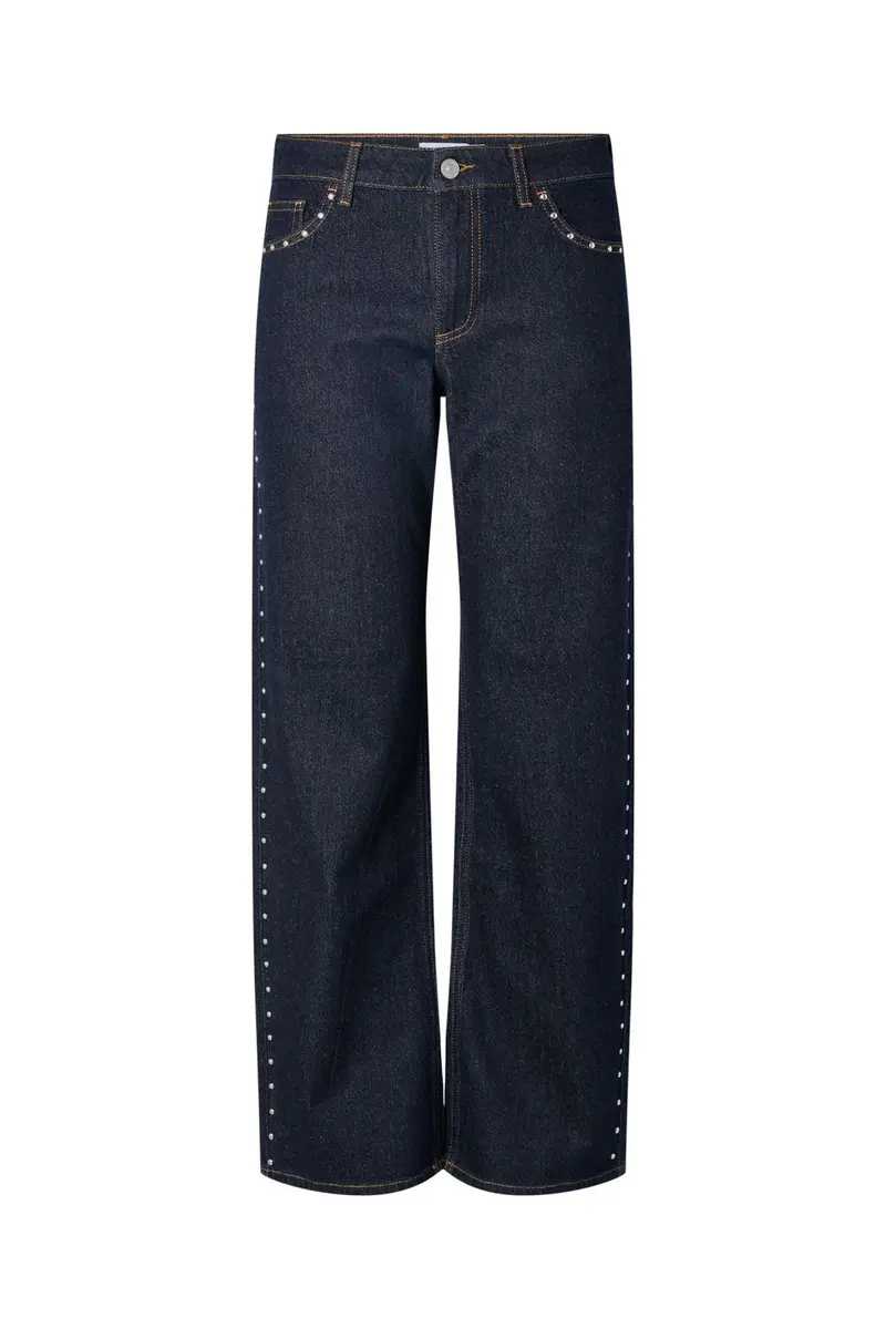 Pieces - Pckarla Wide Jeans Fsy Pp - 5036265 Dark Blue Denim Rinse
