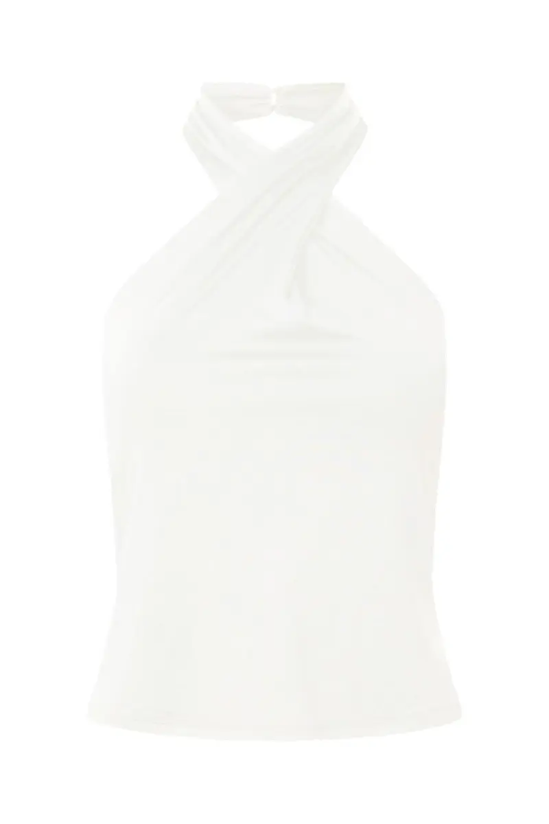 Pieces - Pclula Halterneck Top - 5080133 Bright White