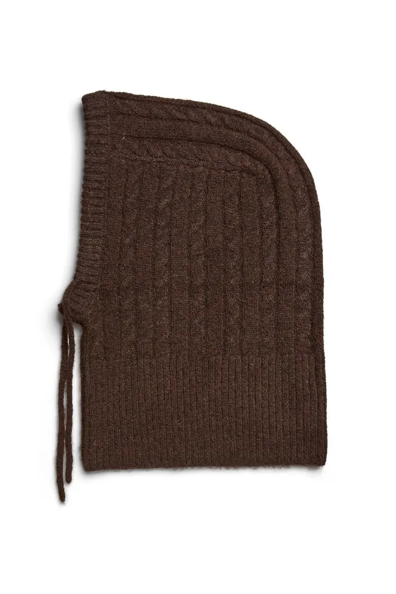 Pieces - Pcnambi Cable Balaclava - 5053310 Hot Fudge
