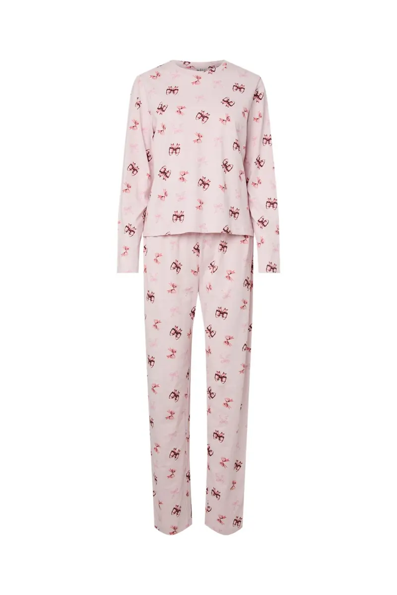 Pieces - Pcnaya Xmas Ls Nightwear Set - 5081302 Light Lilac Bows