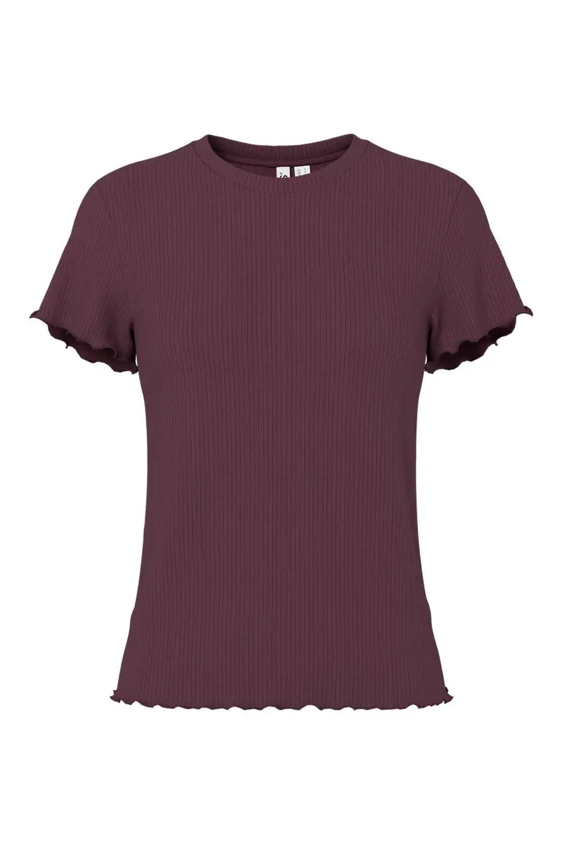 Pieces - Pcnicca Ss O-Neck Top - 5048765 Winetasting