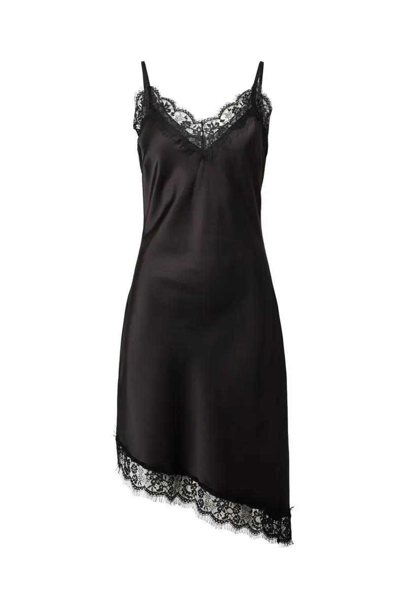 Pieces - Pcnomi Strap Satin Lace Dress - 5072990 Black