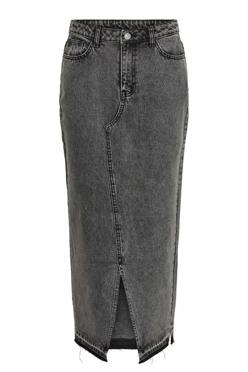 Pieces - Pcnora Ankle Skirt - 4499395 Grey Denim