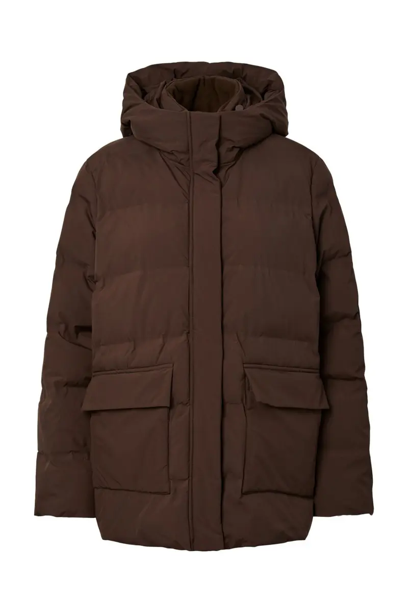 Pieces - Pcnorma Puffer Jacket - 4933948 Hot Fudge