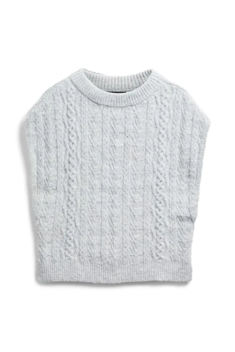 Pieces - Pcnosie Poncho - 4579703 Light Grey Melange