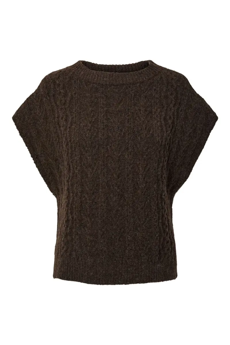 Pieces - Pcnosie Poncho - 5161552 Hot Fudge