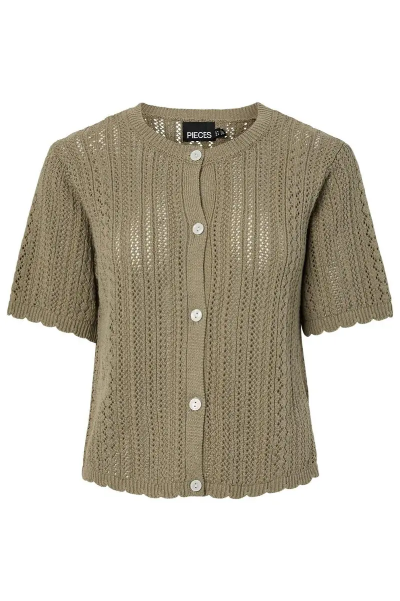Pieces - Pcnuka Ss O-Neck Knit Cardigan - 4897929 Overland Trek