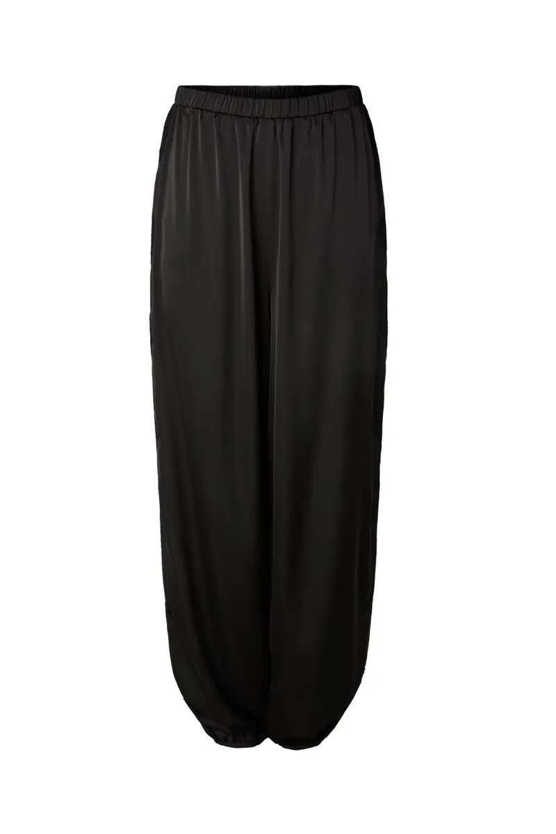 Pieces - Pcolli Balloon Satin Pants - 5233646 Black