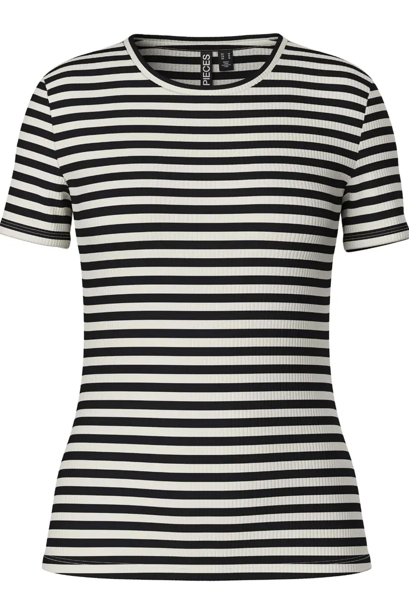 Pieces - Pcruka Ss Top Bc - Cloud Dancer/black