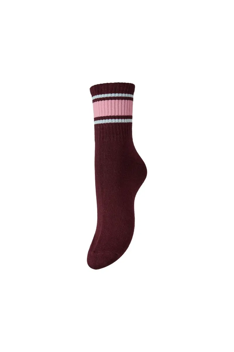 Pieces - Pcsabine Socks - 5078058 Winetasting Wide-Sea Pink-Nantucket Breeze