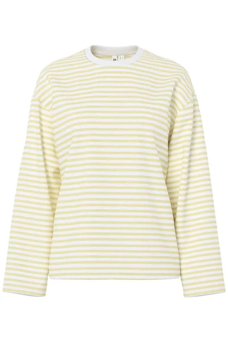 Pieces - Pcsadie Ls Top - 5090857 Bright White French Vanilla