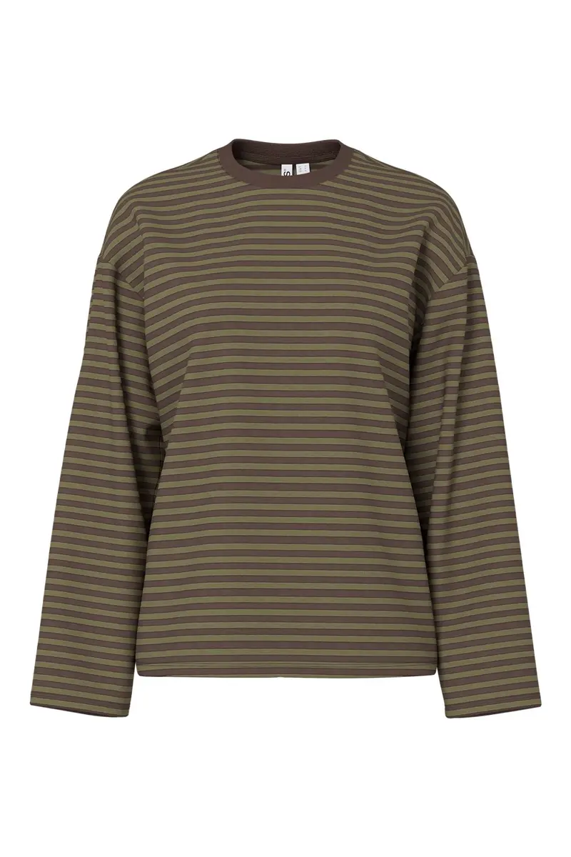 Pieces - Pcsadie Ls Top - 5162822 Hot Fudge Burnt Olive