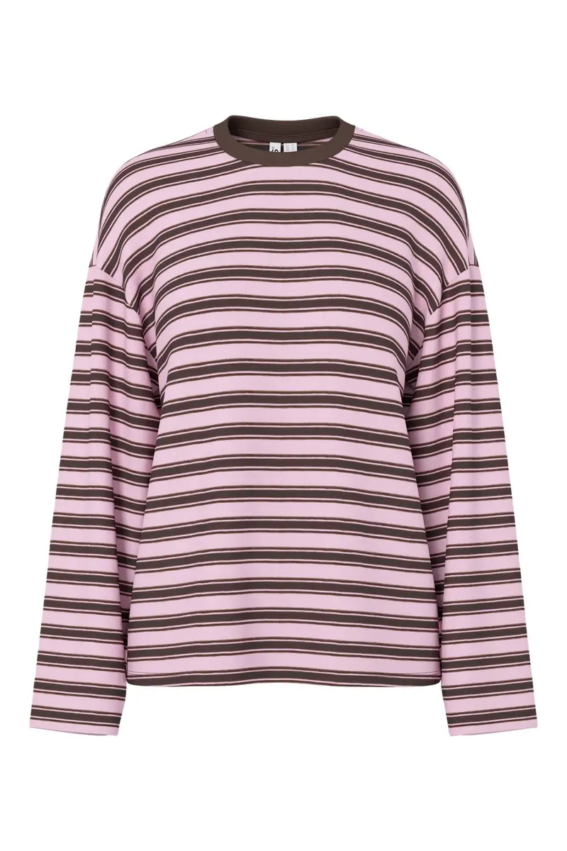 Pieces - Pcsadie Ls Top - 5220738 Hot Fudge 3 Roseate Spoonbill