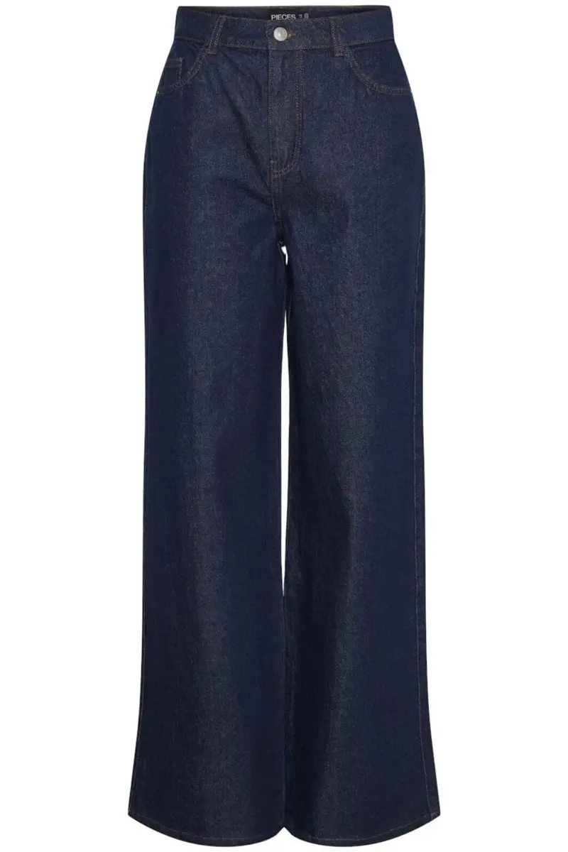 Pieces - Pcselma Wide Jeans Rinse - 4555283 Dark Blue Denim