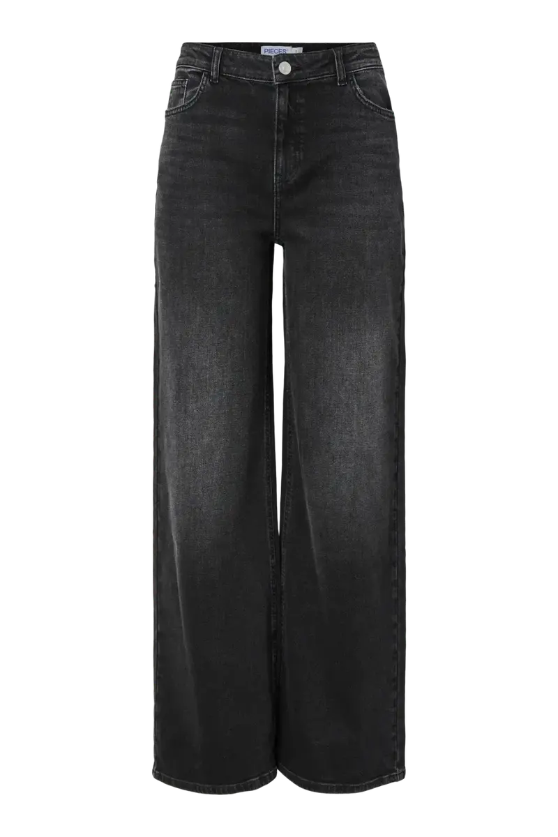 Pieces - Pcsilke Wide Jeans Bl - 4864053 Black Denim