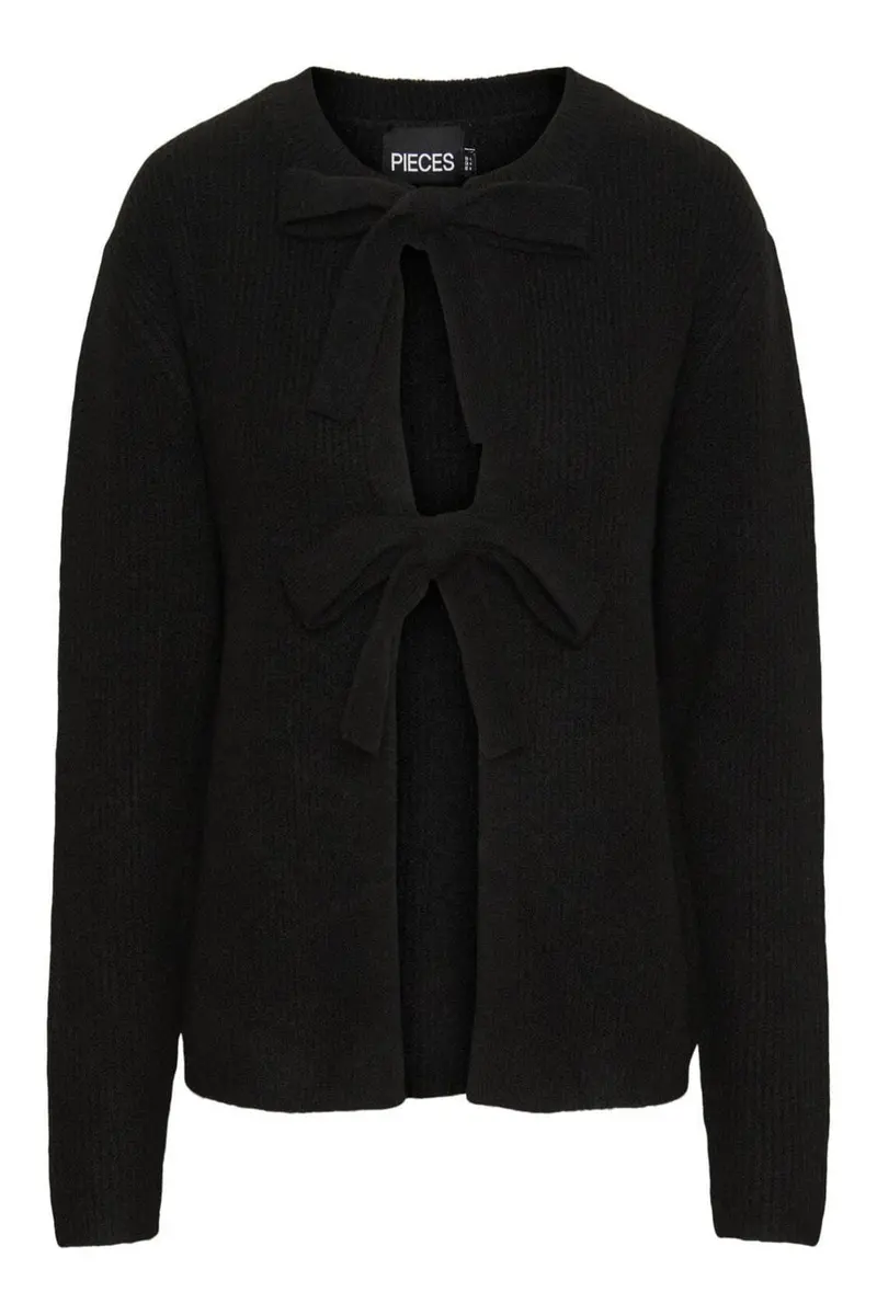 Pieces - Pcsilly Ls Reversible Tie Knit - 4511205 Black