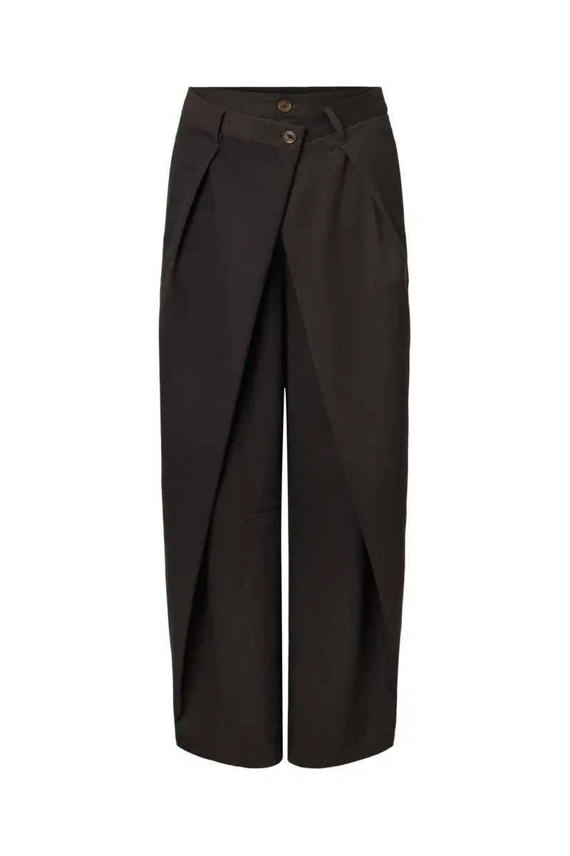 Pieces - Pcsofie Double Closing Pants - 5221895 Espresso