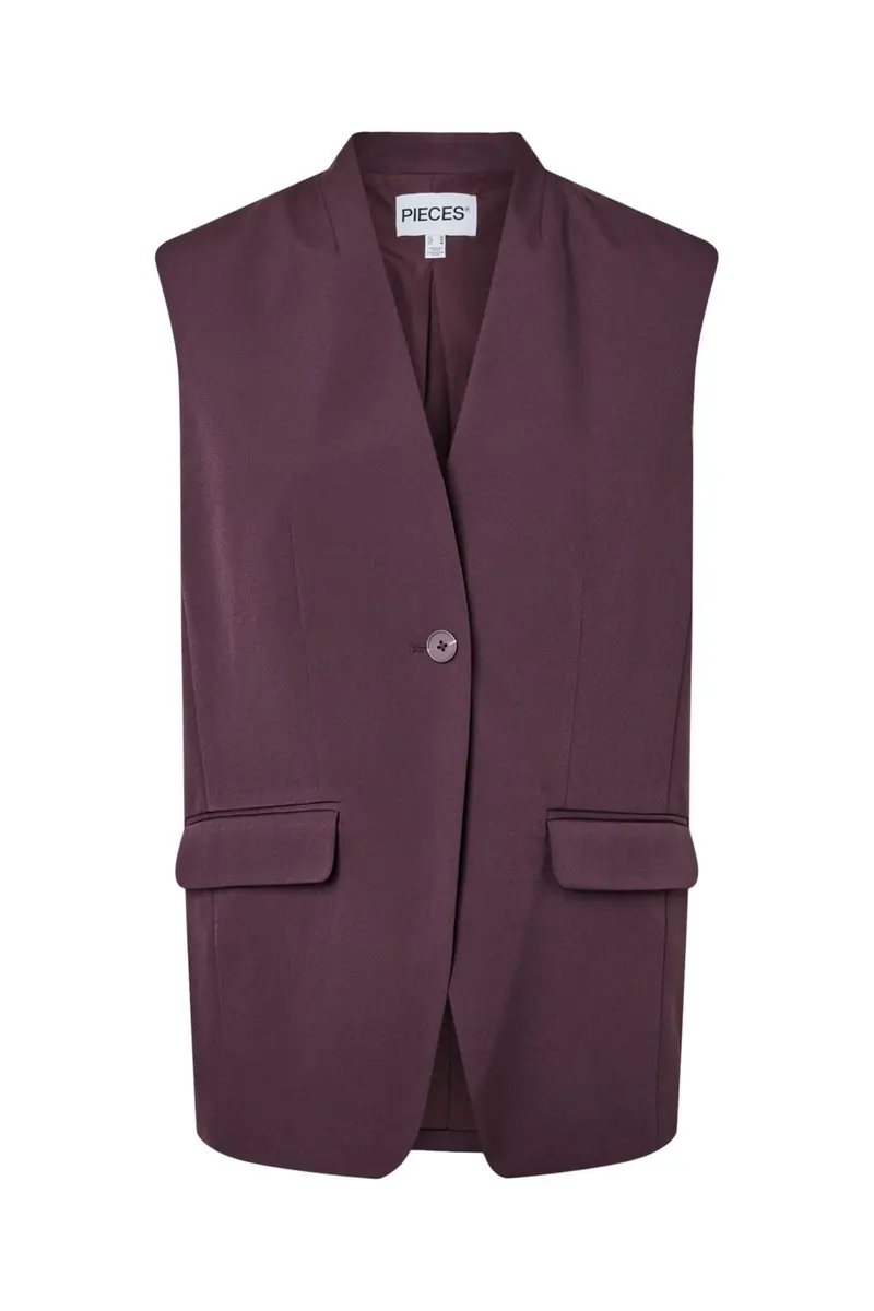 Pieces - Pctempre Tailored Vest - 5106237 Plum Perfect