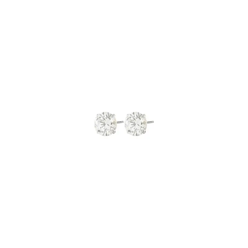 Pilgrim - Sable Crystal Earstuds Silver-Plated 662716053 - Silver Plated