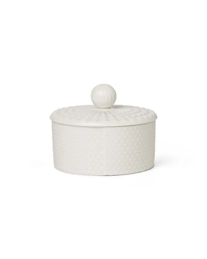 PIPANELLA Low Dot - Lid jar / White